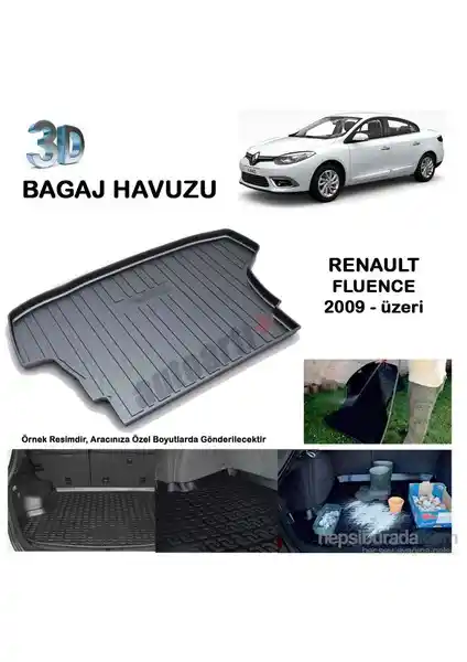 Renault Fluence İçin Dayanıklı ve Pratik Bagaj Havuzu Koruyucu Çözüm