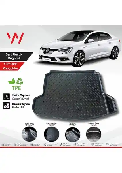 Renault Megane 4 Sedan için Esnek ve Dayanıklı Bagaj Havuzu Çözümü