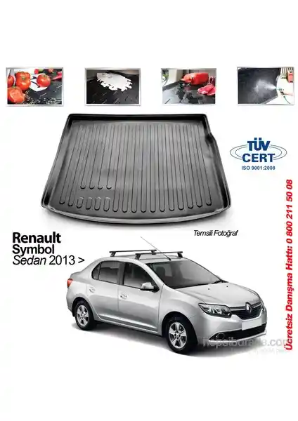 Renault Symbol 2013 Sonrası Modelleri İçin Dayanıklı ve İşlevsel Bagaj Havuzu