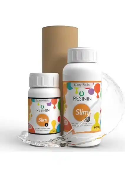 Resinin Slim 750 Gr A+B Ultra Şeffaf Epoksi Reçine ile Profesyonel ve Hobi Uygulamaları İçin Yüksek Kalite Malzeme