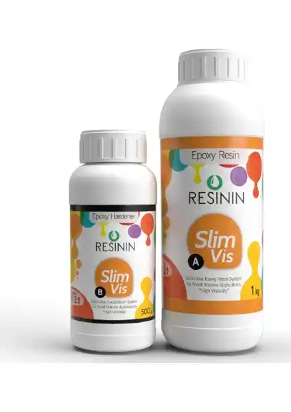 Resinin Slim Vis 1500 Gr A+B: Yüksek Kaliteli Şeffaf Epoksi Reçine Ürün Özellikleri