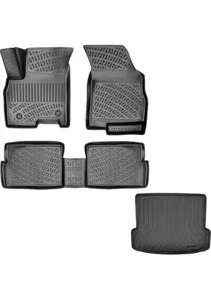 Rizline Chery Tiggo 7 3D Havuzlu Paspas ve Bagaj Havuzu Seti Türkiye Üretimi