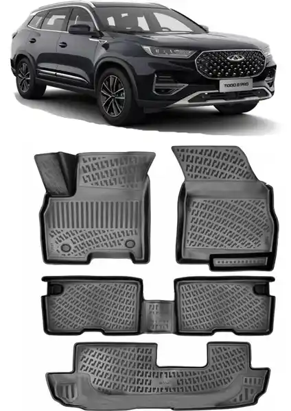 Rizline Chery Tiggo 8 Pro Excellent Paket 2022 Sonrası Paspas Siyah Kaliteli ve Dayanıklı