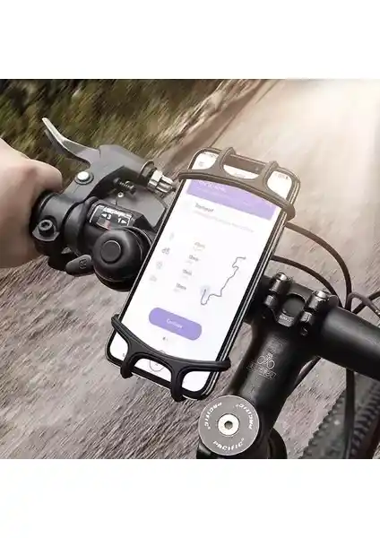 Robesbon 4.7-6.5 inç Silikon Telefon Tutucu Motor, Bisiklet ve Scooter için