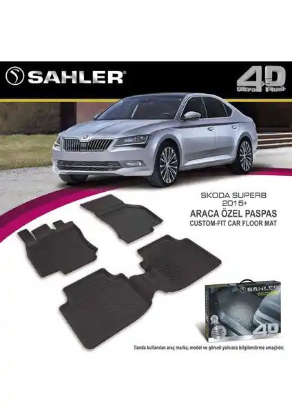Sahler Skoda Superb 2015-2023 Uyumlu Havuzlu Premium Oto Paspasları Detaylı İnceleme