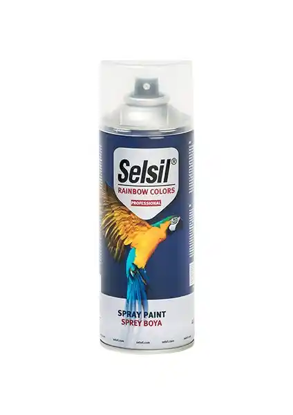Selsil Rainbow Colors Sprey Boya Siyah Parlak TAB-429 Ral 9005 Yüksek Kaliteli ve Dayanıklı Boya Çözümü
