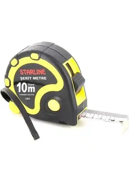 Starline 1090X 25 mm Şerit Metre: Dayanıklı ve Ergonomik Profesyonel Ölçüm Aracı