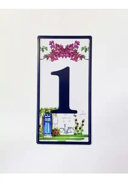 SUME Metal 1 Kapı Numarası Estetik ve Dayanıklı Dış Cephe Aksesuarı