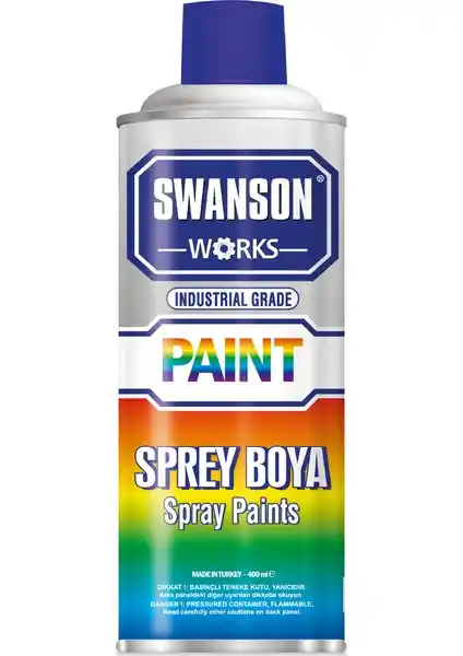 Swanson Works Siyah Sprey Boya: Çok Yönlü, Yüksek Kapatıcılığa Sahip Dayanıklı Boyama Çözümü