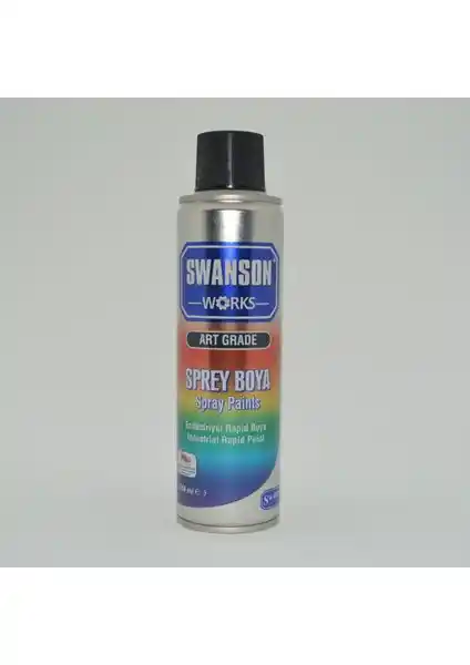 Swanson Works Sprey Boya Gri 250 ml: Metal ve İç Dış Mekan Uygulamaları İçin Yüksek Kaliteli Boya