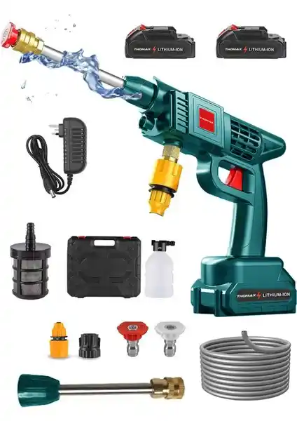 Thomax Şarjlı ve Yüksek Basınçlı Oto Yıkama Makinesi ve Sulama Tabancası Özellikleri ve Kullanım Avantajları