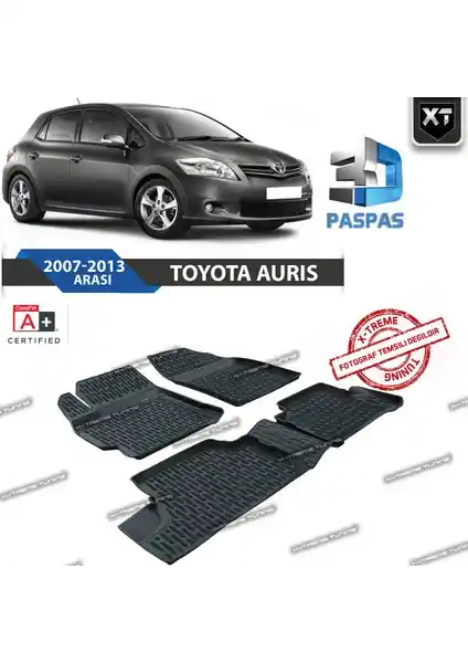 Toyota Auris 2007-2013 İç Koruma ve Temizlik İçin 3D Havuzlu Paspaslar