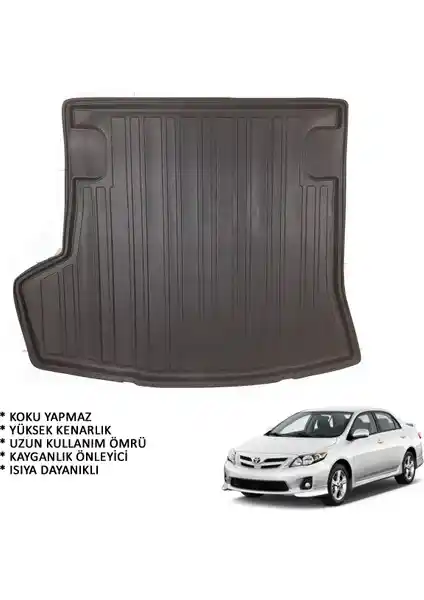 Toyota Corolla 2007-2012 Model İçin 3D Bagaj Havuzu Koruma ve Dayanıklılık