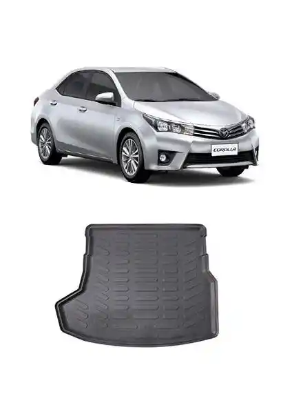 Toyota Corolla Sedan 2013-2018 İçin Uygun 3D Bagaj Havuzu Siyah Güvenli ve Dayanıklı Koruma