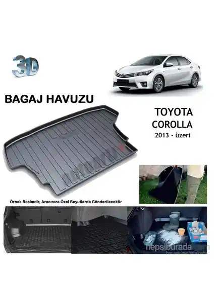 Toyota Corolla Sedan 2013 ve Üzeri İçin Dayanıklı Bagaj Havuzu Çözümü