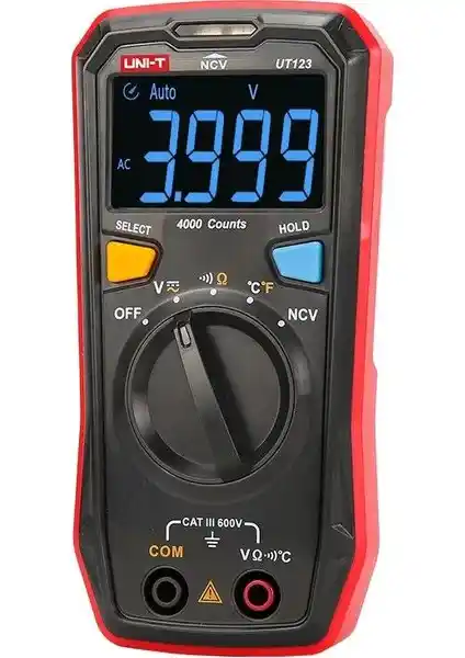 Uni-T UT 123 Cep Tipi Mini Multimetre ile Güvenli ve Çok Yönlü Elektrik Ölçümü