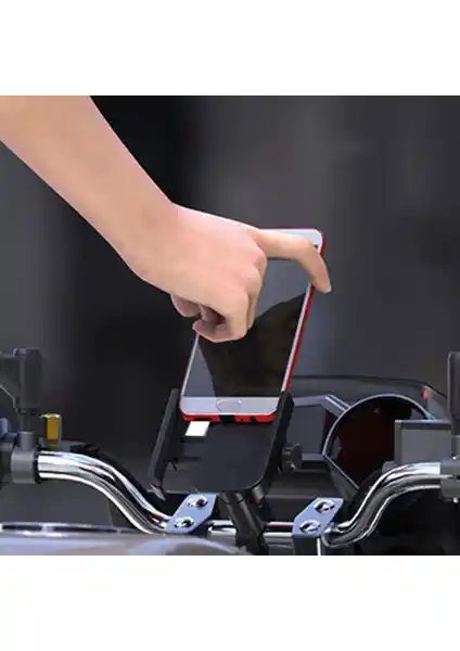 Vexo 914 Alüminyum Telefon Tutucu Motosiklet ve Bisikletler İçin Pratik ve Dayanıklı Çözüm
