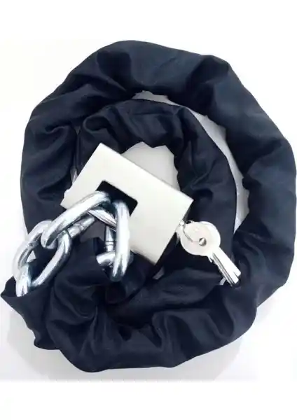 Vi Caro 2 Metre Uzunluğunda 10 mm Kalınlığında Çelik Zincir ve Kilit Güvenlik Seti