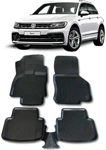 Volkswagen Tiguan 2016 ve Sonrası İçin Wöller 3D Havuzlu Paspaslar Yüksek Kalite ve Dayanıklılık
