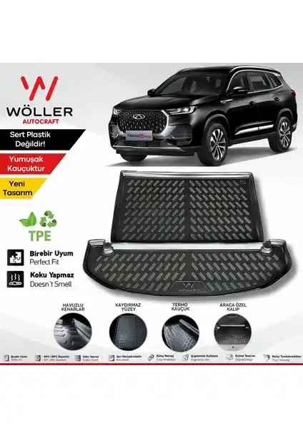 Wöller Chery Tiggo 8 Pro Bagaj Havuzu 2022 Sonrası 3D Esnek ve Dayanıklı Çevre Dostu Ürün