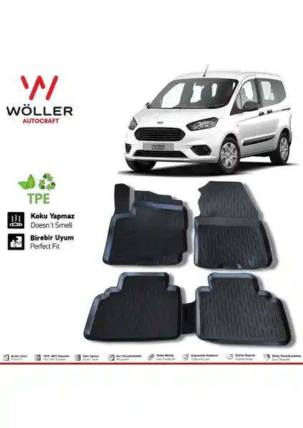 Wöller Ford Courier 3D Havuzlu Paspas: Yüksek Kalite ve Fonksiyonellik Sunar
