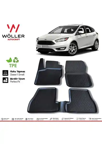 Wöller Ford Focus 2015-2018 İçin Özel Tasarım 3D Havuzlu Paspaslar Ürün ve Kullanım Özellikleri