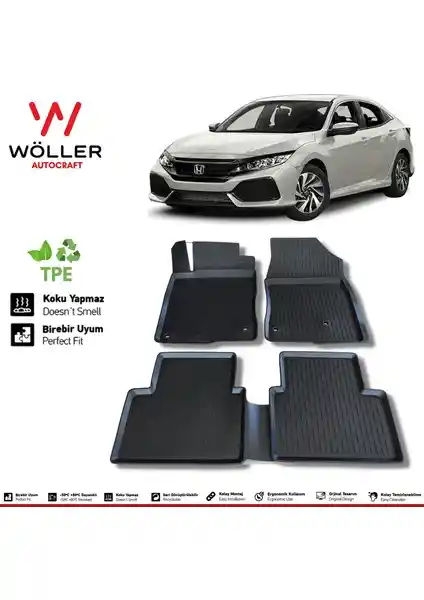 Wöller Honda Civic FC5 Paspasları ile İç Mekan Koruma ve Estetik Sağlama