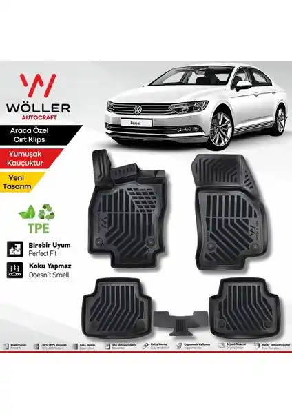 Wöller VW Passat B8 Paspasları: Konfor ve Dayanıklılığı Bir Arada Sunan Kaliteli Seçenek
