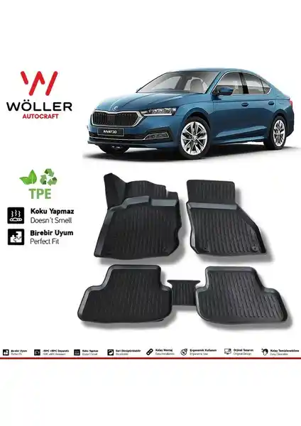 Wöller Yeni Skoda Octavia 2021 Sonrası 3D Havuzlu Paspas Detaylı İnceleme