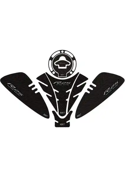 Yamaha R25 için Karbon Tasarımlı Güçlü ve Estetik Tank Pad Seti 2019-2024