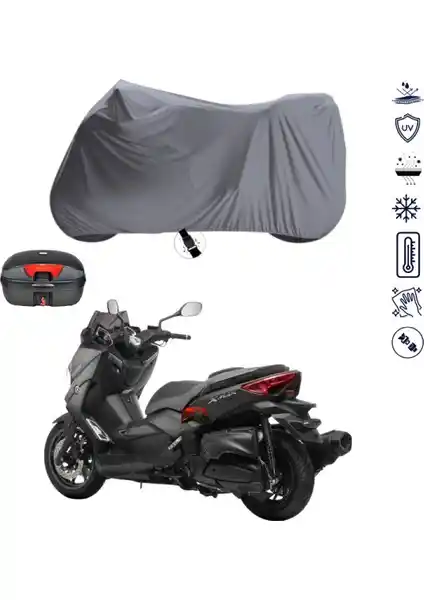Yamaha X-Max 400 için dayanıklı ve su geçirmez motor brandası, dört mevsim kullanıma uygun