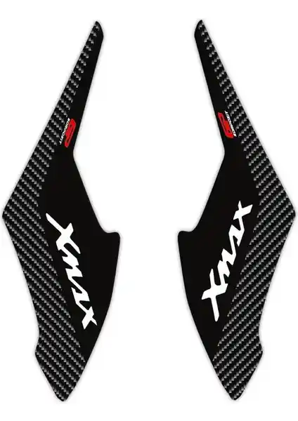 Yamaha XMAX 2018-2022 İçin GP Kompozit Yan Pad Seti Siyah Karbon Detaylar