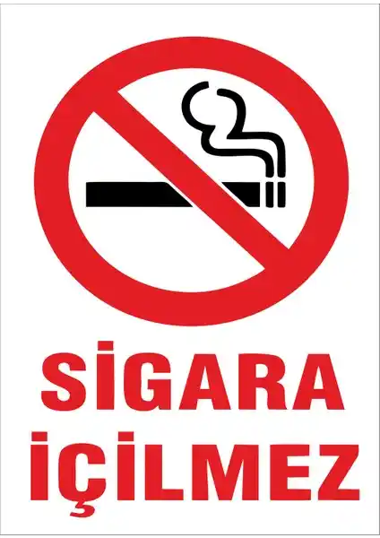 Yıl<dı>rım Sigara İçilmez Levhası Güvenlik ve Uyarı İçin Etkili Çözüm