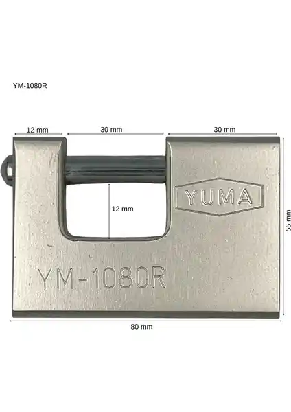 Yuma Asma Kilit Kayar Milli Yatay 80 mm Güvenlik ve Dayanıklılık Sunan Kilit Çözümü