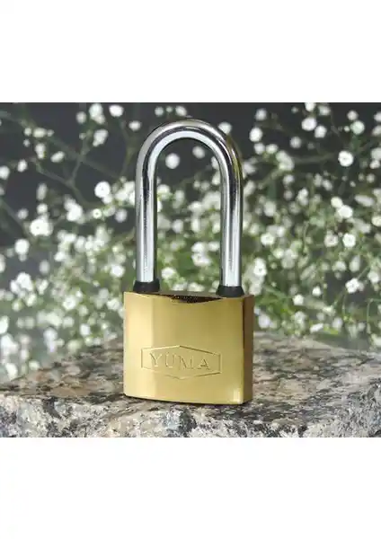 Yuma Sarı Kaplama Döküm Uzun Asma Kilit 38mm Güvenlik ve Dayanıklılık Sunar