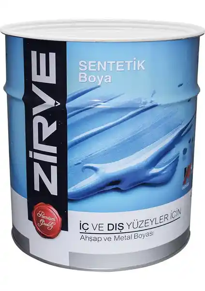 Zirve Sentetik Boya 1 kg Fildişi Renkli Dayanıklı ve Parlak Dış Cephe Boyası
