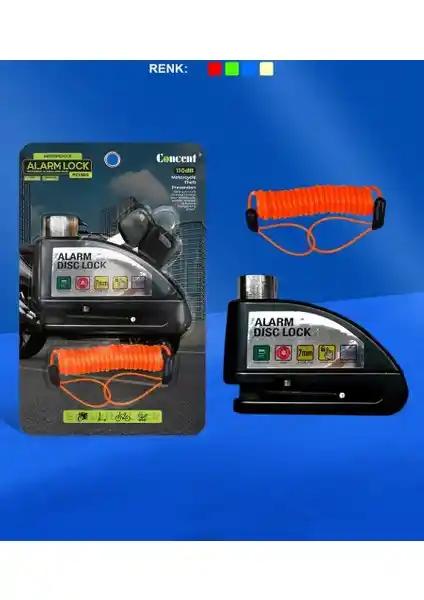 Zoli Motosiklet Alarmlı 7mm Disk Kilidi Güvenliği Artıran Dayanıklı Koruma Çözümü