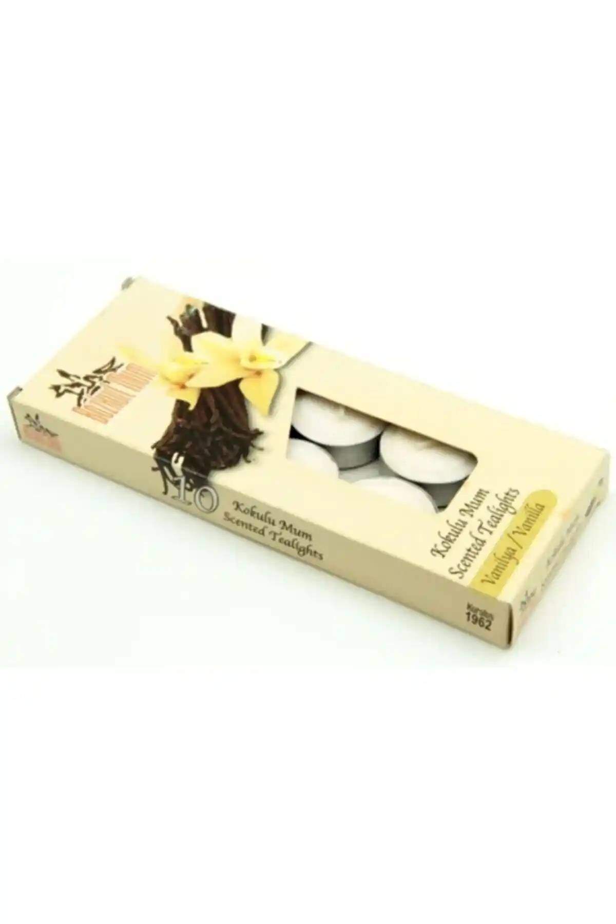 Bozkur Mum Vanilya Kokulu Küçük Mumlar: Beyaz Dekoratif Set 10'lu, Türkiye Menşeli