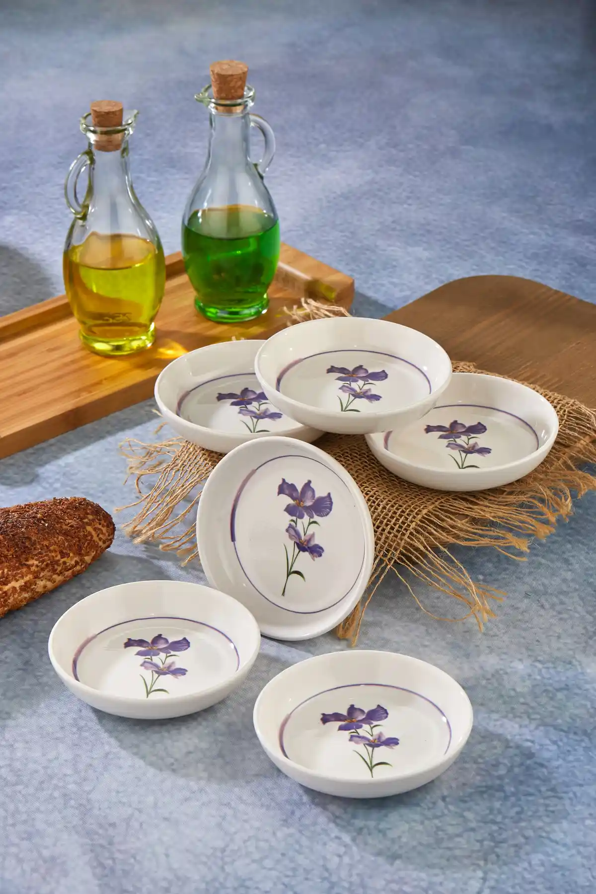 EMBazaar Beyaz Seramik 6'lı Reçellik Sunum Seti – 205 ml Kapasite, Çok Amaçlı