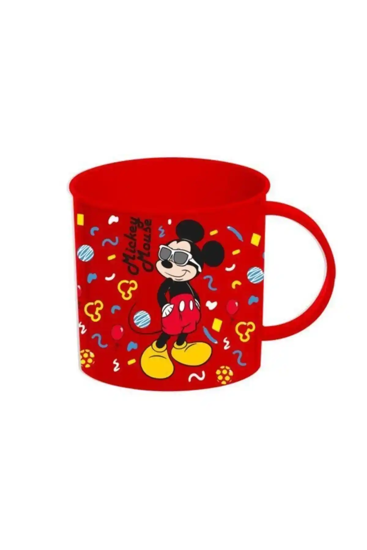 Herevin Lisanslı Mickey Mouse Kulplu Bardak 280 cc Çocuklar İçin Dayanıklı ve Renkli