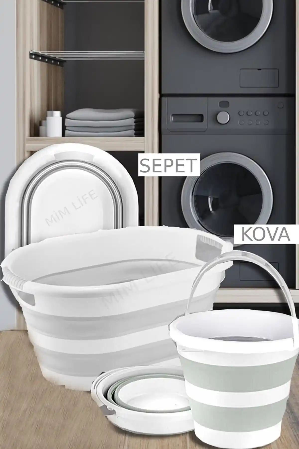 Mim Life 2'li Set: Katlanabilir Çamaşır Sepeti ve Akordiyon Su Kovası İncelemesi