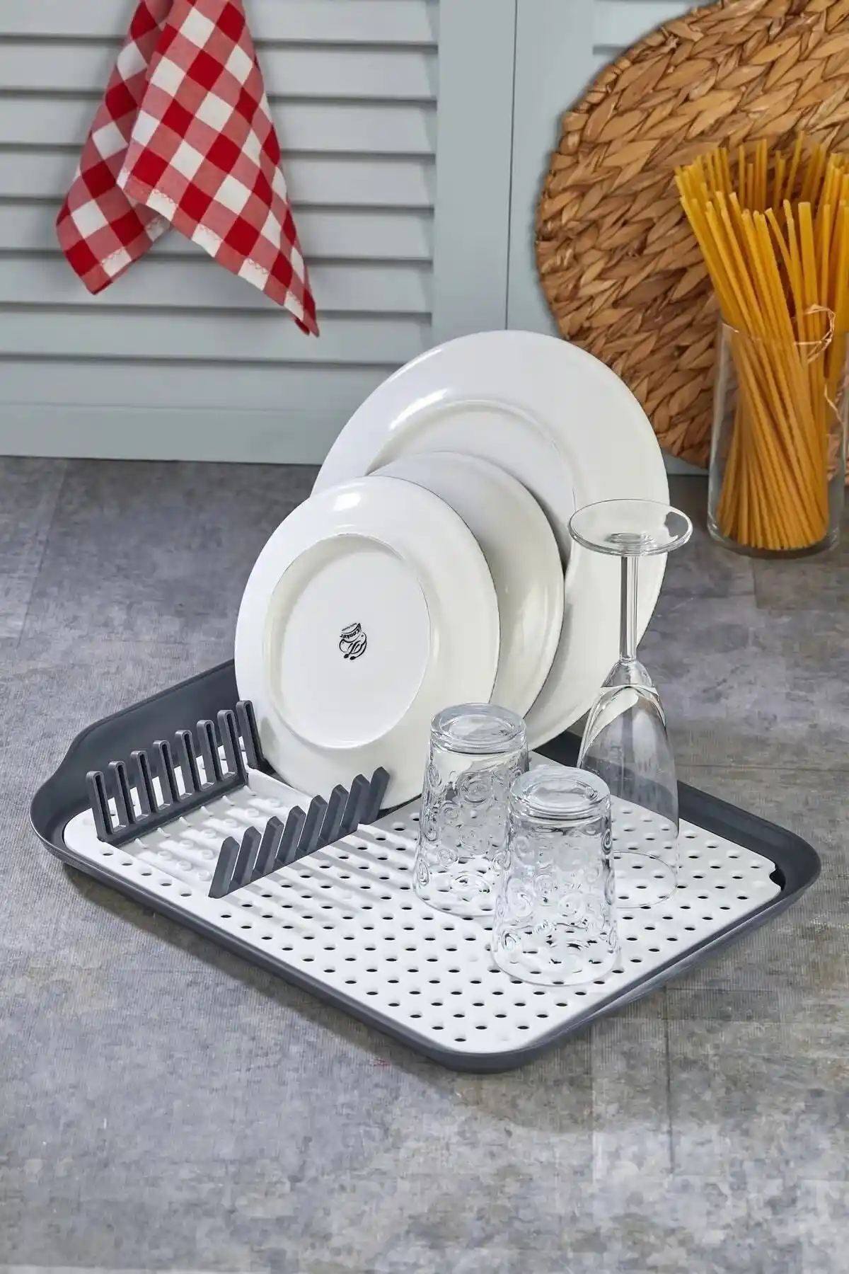 Stile Cucina Tezgah Üstü Kurutmalık ve Kesim Panosu – Küçük Mutfaklar İçin Çok Yönlü Çözüm