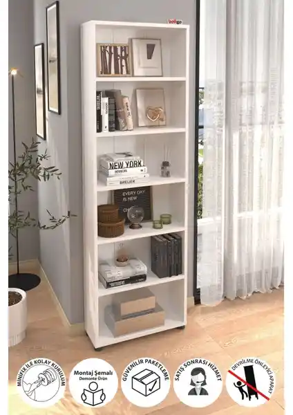 Bofigo 6 Raflı ve Mobitopya Nilamu 45 cm Kitaplık Karşılaştırması