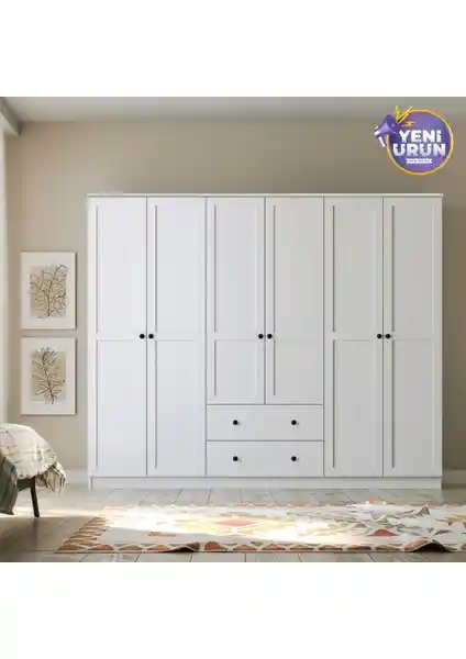 Rabi Mobilya Side 6 Kapak 2 Çekmeceli Gardırop ile Rani BA113 Geniş Gardırop Karşılaştırması