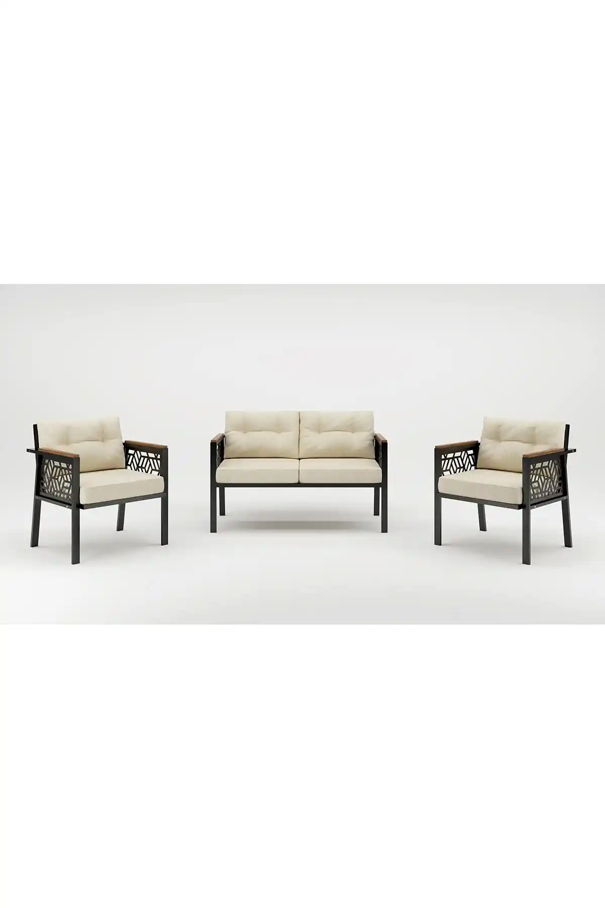 Adamshops MELİSA Balkon Bahçe ve Kafe Oturma Takımı Estetik ve Dayanıklı Dış Mekan Mobilyası