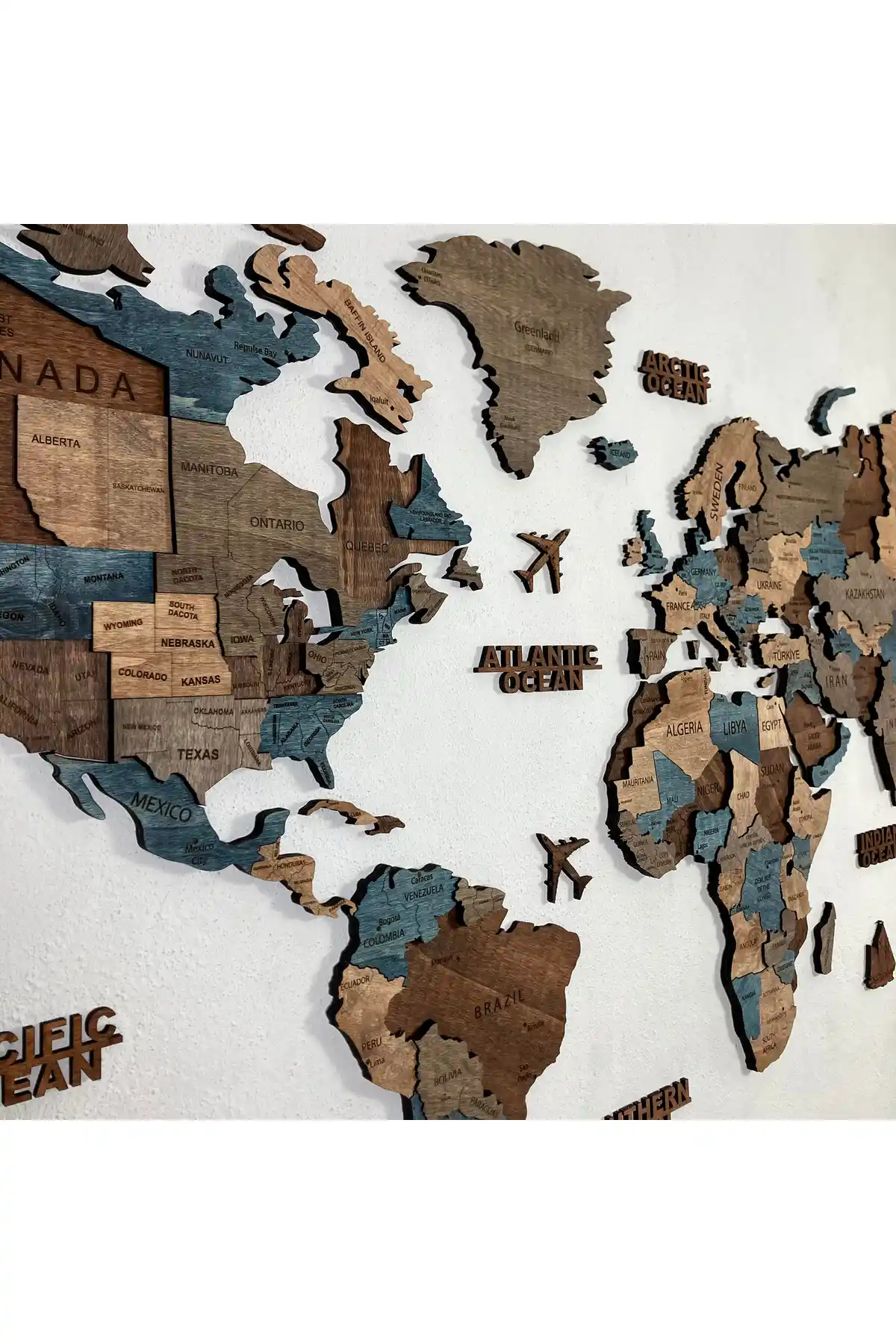 Ahşap Dünya Haritası: Modern ve Sürdürülebilir Dekorasyon Çözümü