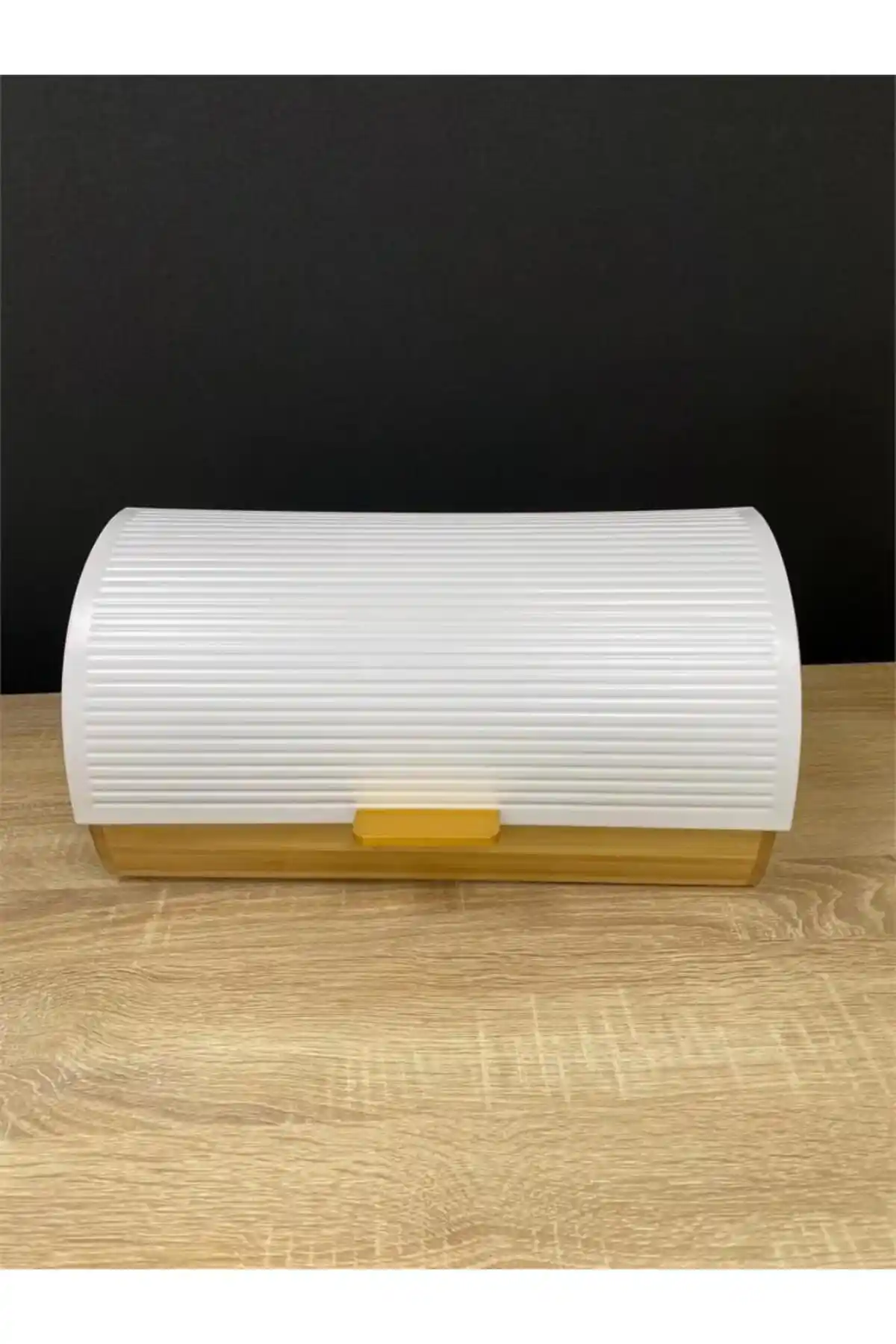 Arow Bambu Lüx Ekmeklik Metal Kapaklı Raylı Sistem Beyaz Modern Mutfak Dekorasyonu İçin Şık ve Dayanıklı Ürün