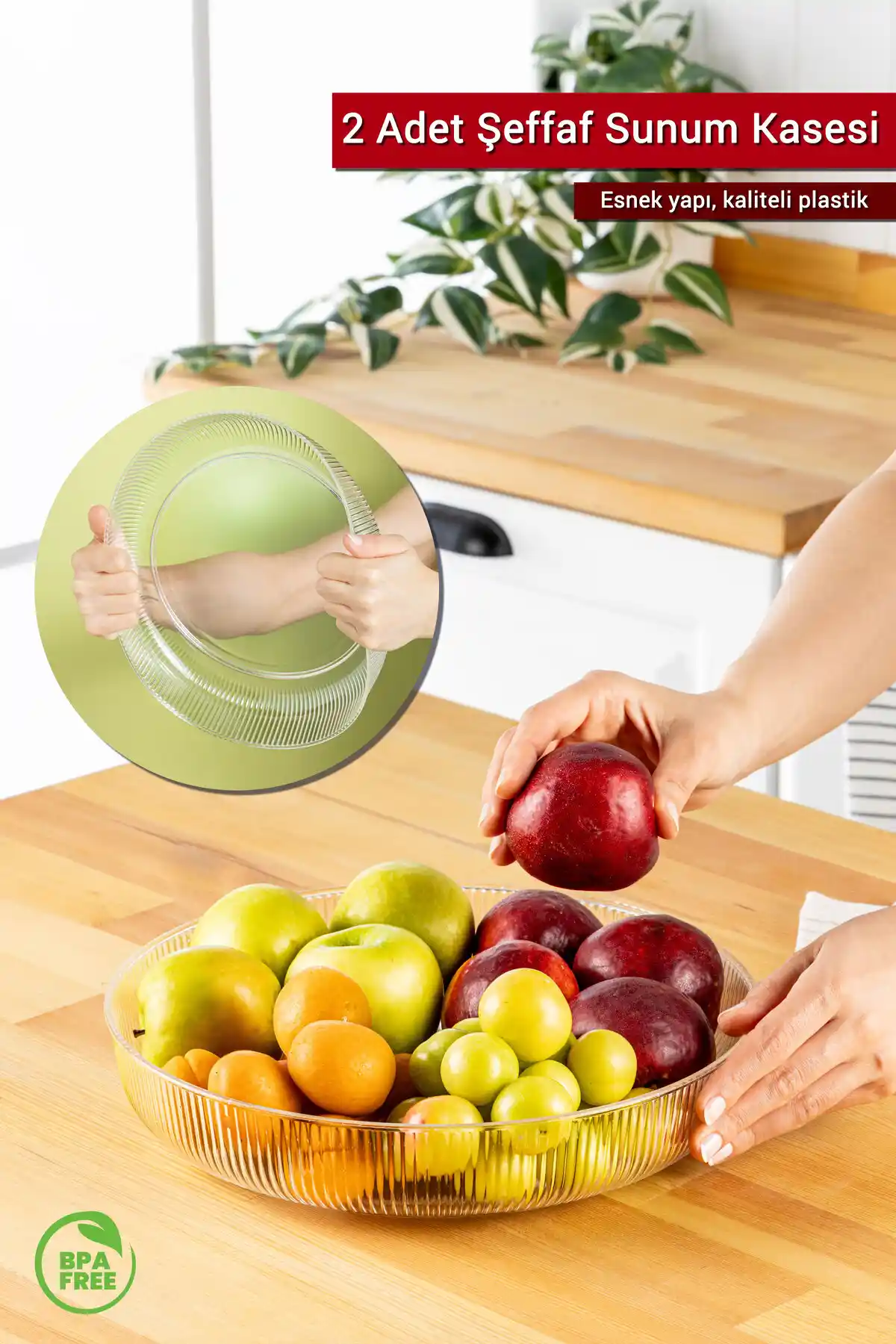 ARVALE 2 Adet Plastik First Class 28 Cm Sunum Kaseleri Modern ve Dayanıklı Tasarım