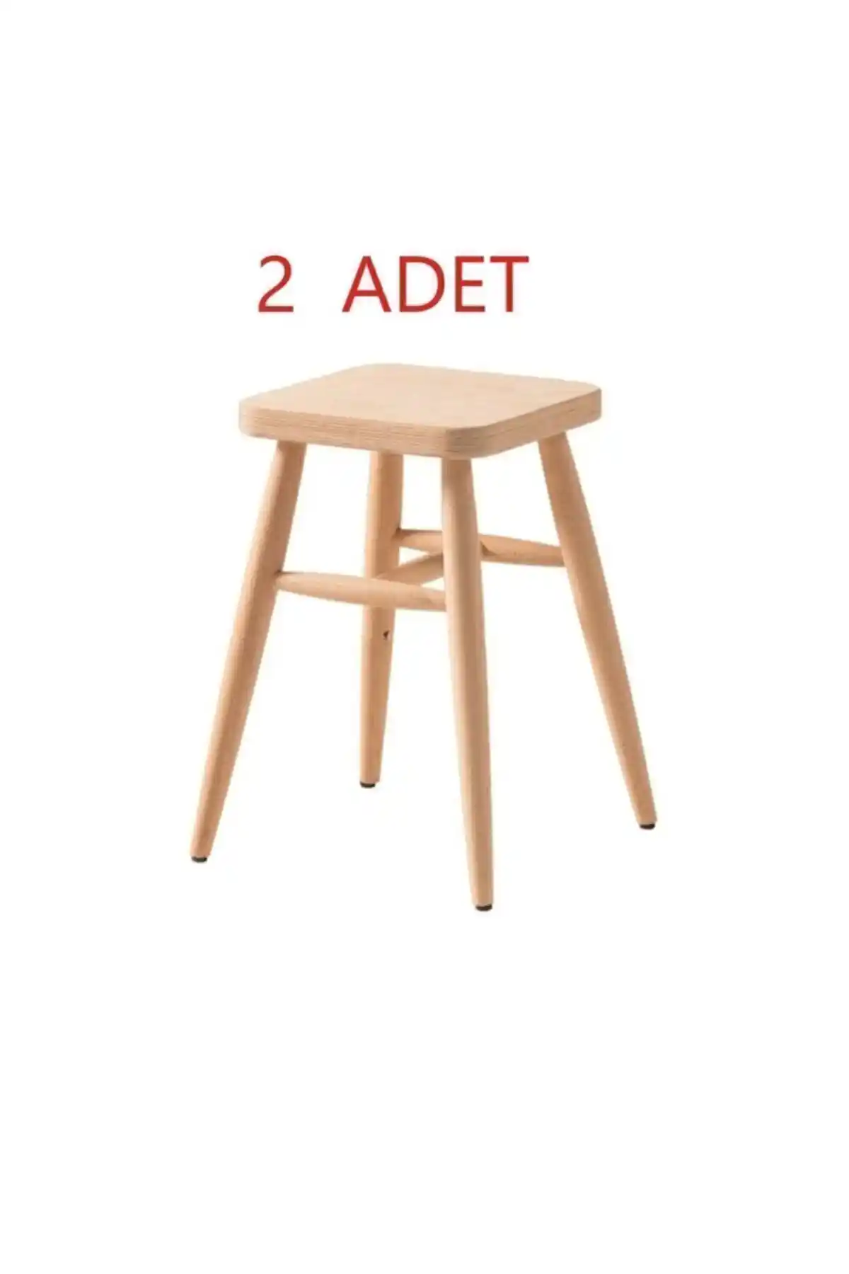 ASL HOME Kare Ahşap Tabure 45 cm doğal tasarım ve yüksek dayanıklılık ile iç mekanlara şıklık katar