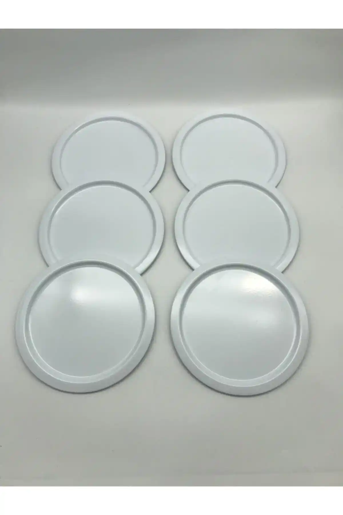 Aslı Hediyelik 6'lı Metal Yuvarlak Servis Tepsisi Şık ve Dayanıklı Tasarım